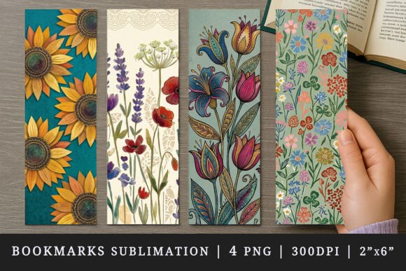 Download Flowers Bookmark Design Set - Set Collection