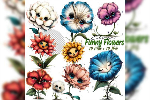 Download Whimsical Floral Clipart Set Watercolor - Set Collection