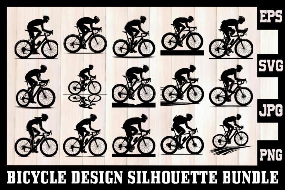 Download Cycling Silhouette Bundle | Bike Designs - Premium Resources