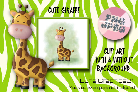 Download Cute Giraffe PNG 2 Piece Set - Set Collection