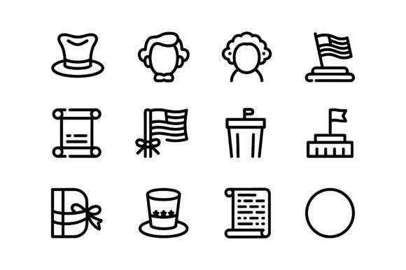Download Presidents Day History Vector Set - Set Collection