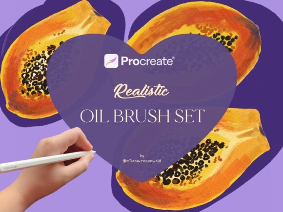 Download Realistic Oil Brush Set for Procreate - Set Collection