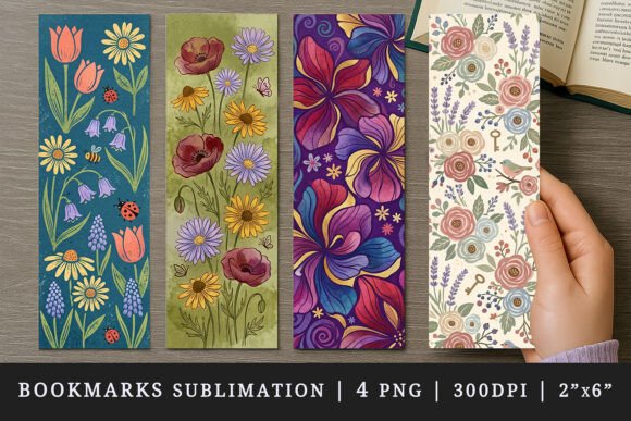 Download Flowers Bookmark Design Set - Set Collection