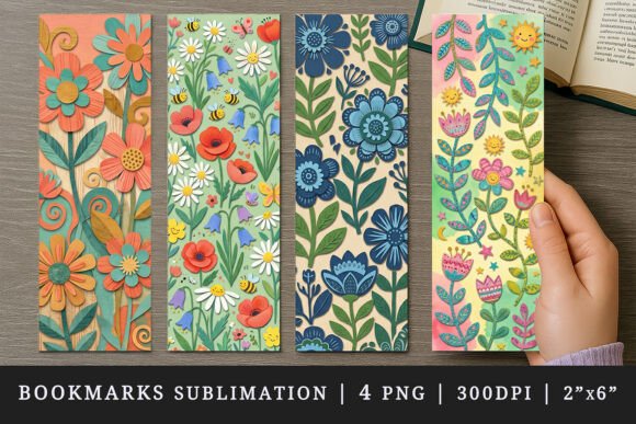 Download Flowers Bookmark Design Set - Set Collection