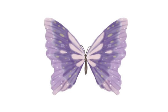 Download Lavender Watercolor Butterfly Set - Set Collection
