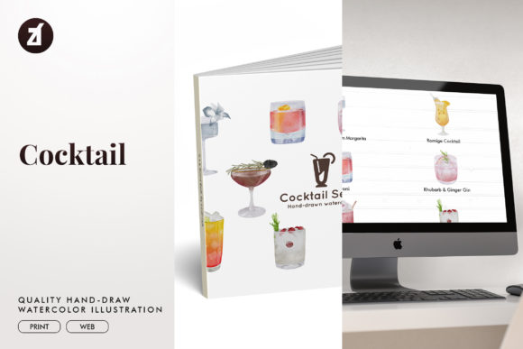 Download Cocktail Set9 Watercolor Illustration - Set Collection