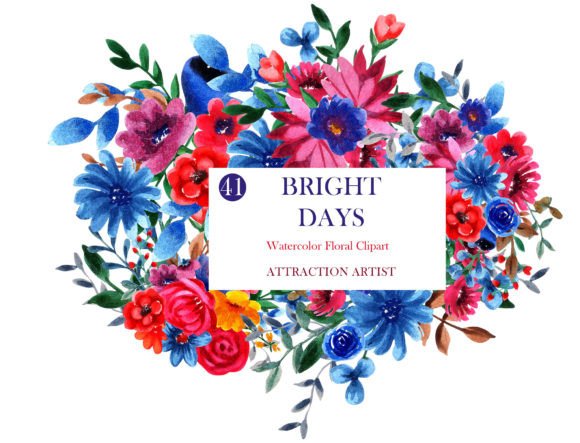 Download Watercolor Floral Clipart Set for Invita - Set Collection