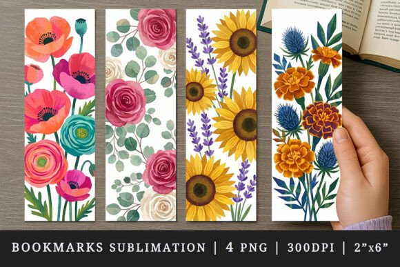 Download Flowers Bookmark Design Set - Set Collection