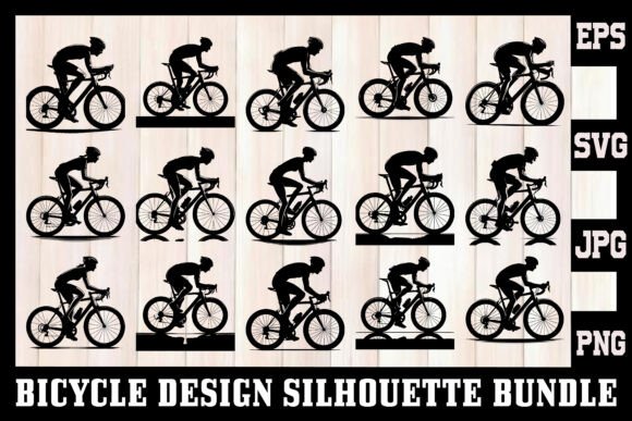 Download Cycling Silhouette Bundle | Bike Designs - Premium Resources
